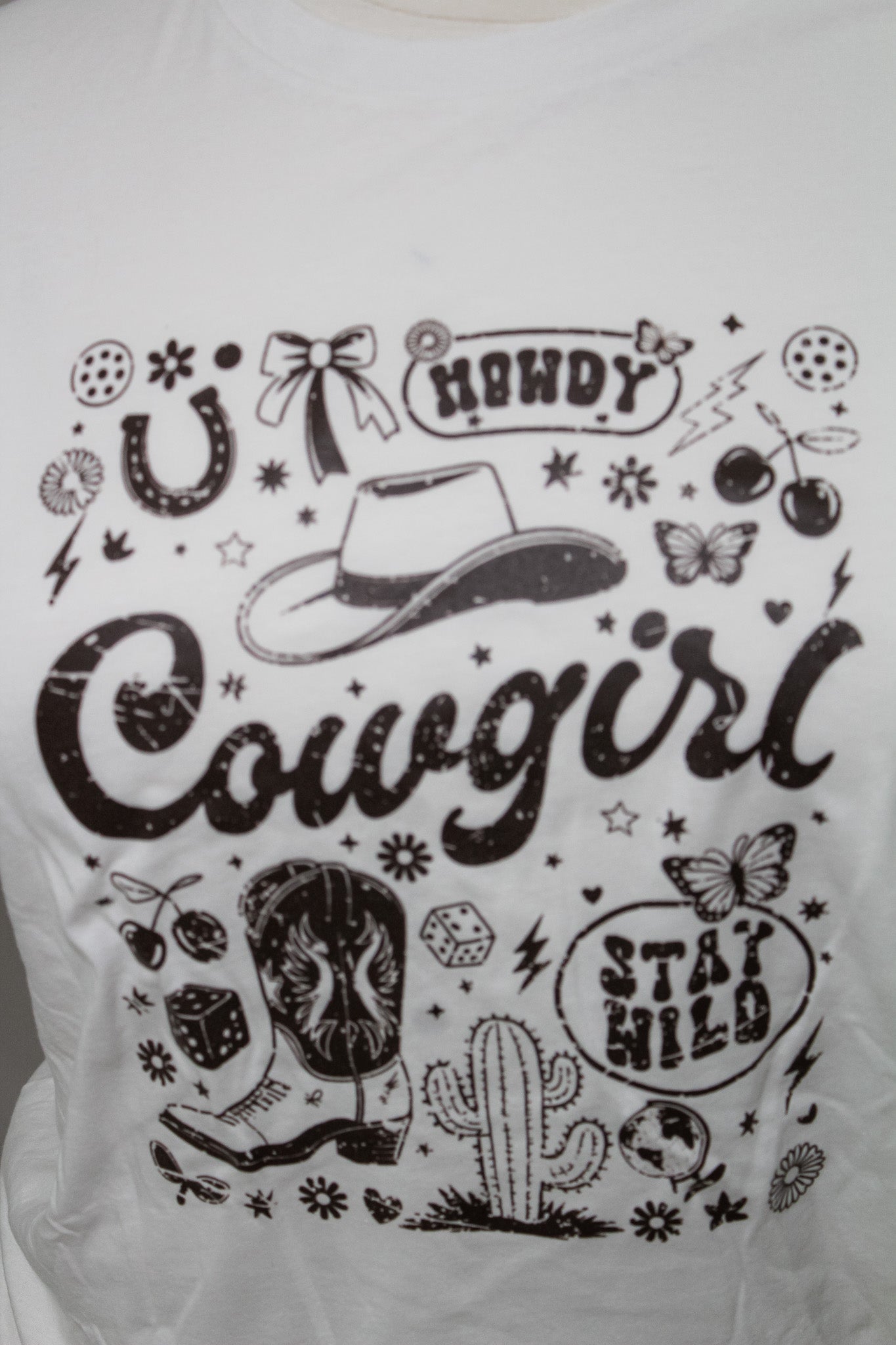 Cowgirl Collage Graphic T-Shirt