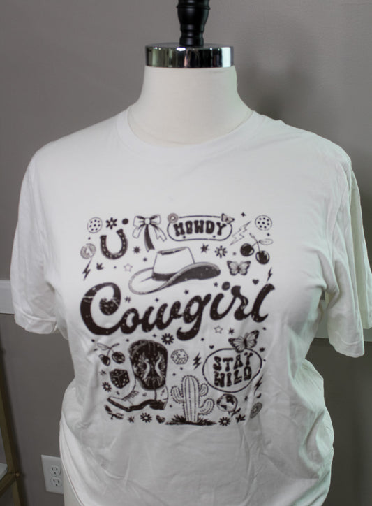 Cowgirl Collage Graphic T-Shirt