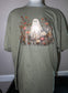 Olive Green Floral Ghost Graphic Tee – Whimsical Halloween Wildflower Shirt (S-3X)