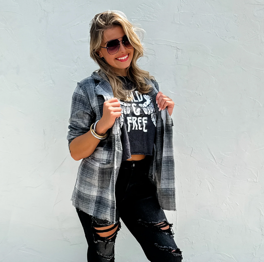Everyday of Fall Plaid Blazer in Black