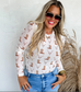 Skulls & Boots Mesh Top