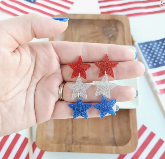 Star Spangled Dangle Earrings