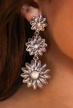 Living For The Glam | Sunflower Drop Earrings