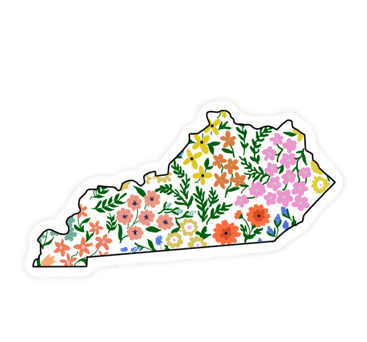 Kentucky Floral Sticker