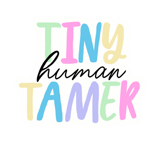 Tiny Human Tamer Vinyl Sticker