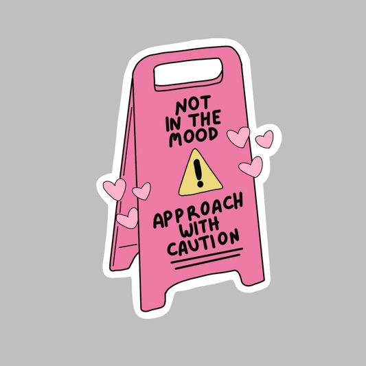 Approach with Caution Sticker
