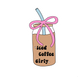 Iced Coffee Girly Sticker