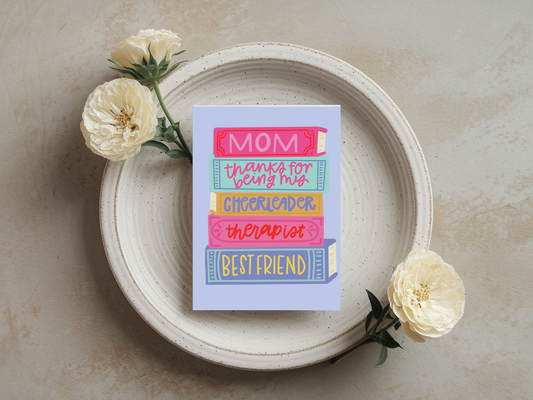 Cheerleader, Therapist, Best friend Mother's Day Card