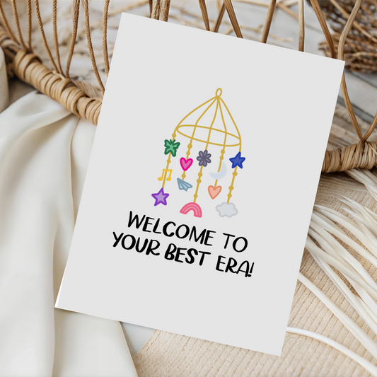 Welcome to Your Best Era Baby Shower Card