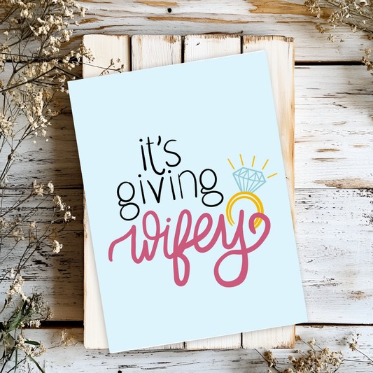 It's Giving Wifey Bridal Shower Card