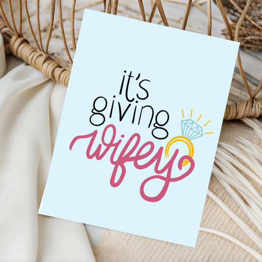 It's Giving Wifey Bridal Shower Card