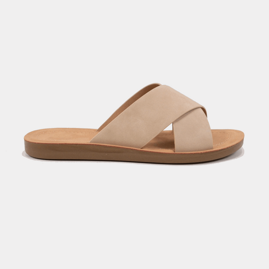 Natural Cross Band Sandals