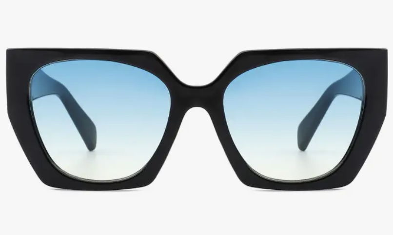 Oversize Square Tinted Cat Eye Sunglasses