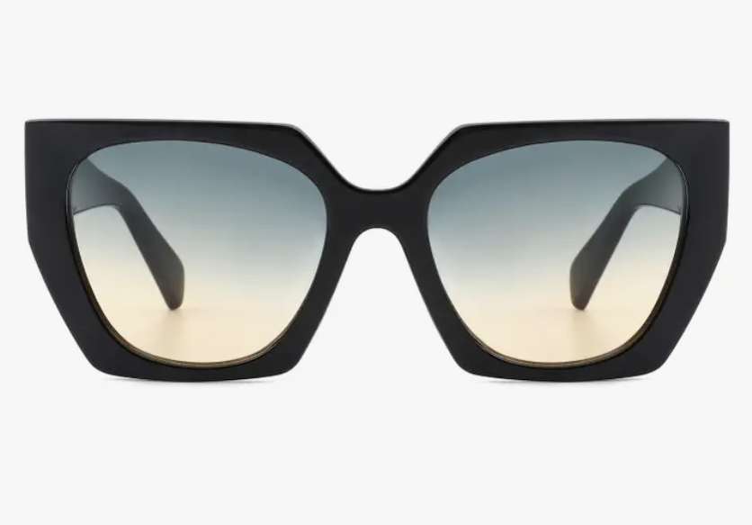 Oversize Square Tinted Cat Eye Sunglasses