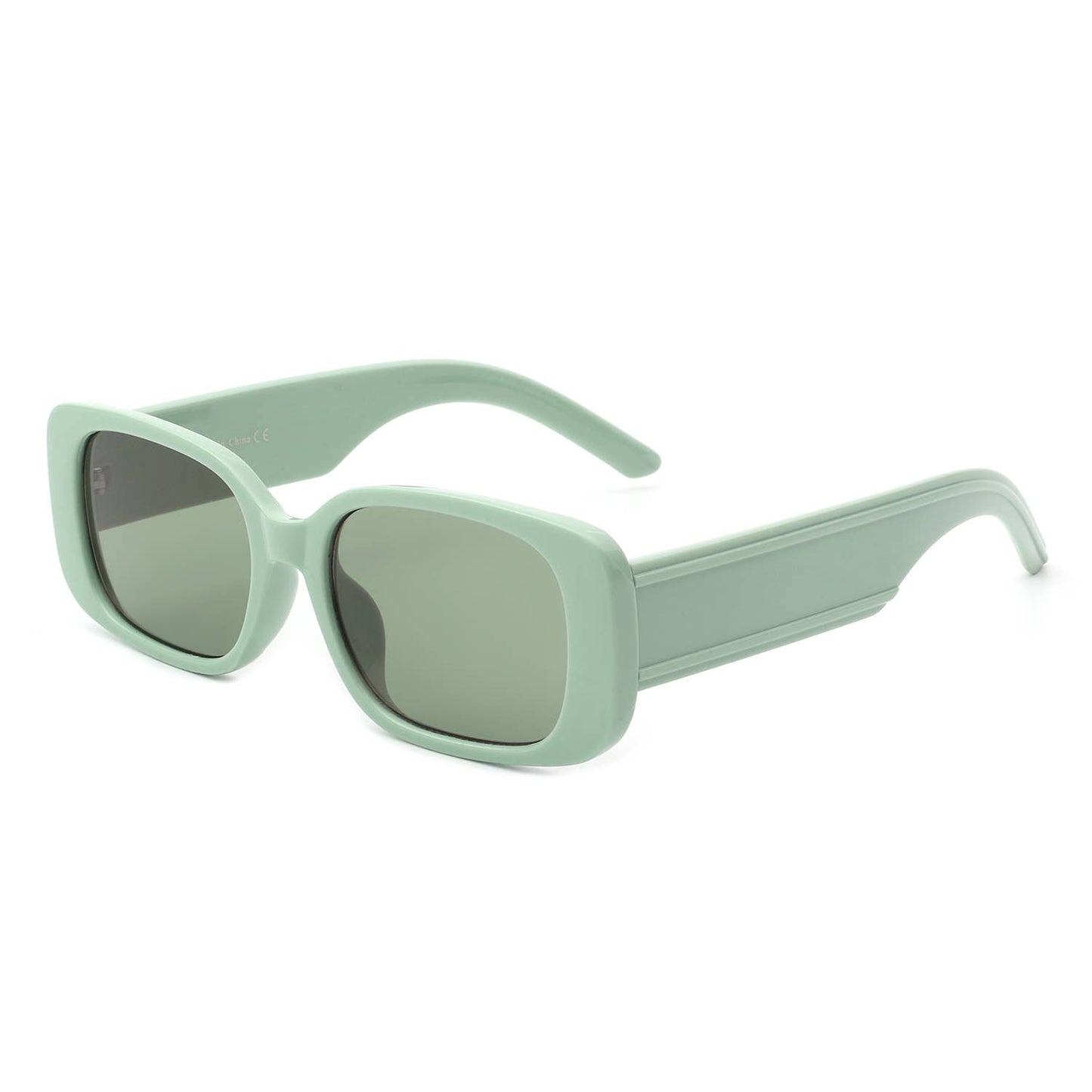 Square Retro Flat Top Rectangle Sunglasses