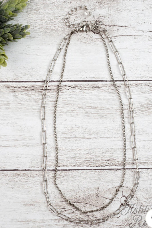 Let's Link Up | Double Chain Link Necklace