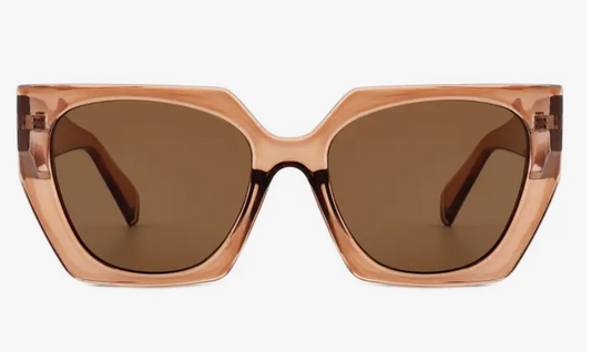 Oversize Square Tinted Cat Eye Sunglasses